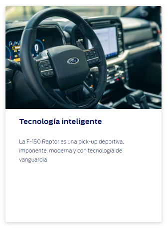 F-150 RAPTOR VOLANTE TECNOLOGÍA INTELIGENTE